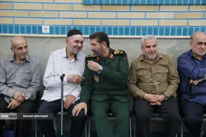 حضور سردار حسن حسن&zwnj;زاده، فرمانده سپاه محمد رسول&zwnj;الله تهران بزرگ در مراسم  دومین سالگرد عروج حاج رضا سراج