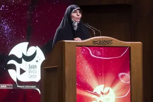 سخنرانی فاطمه تنهایی شهردار منطقه 8 در مراسم بزرگداشت شهدای رسانه در نبرد با رژیم صهیونیستی