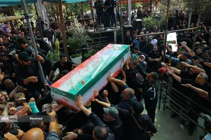 تشییع پیکر سردار شهید امیر علی حاجی زاده و و سردار محمود باقری فرمانده موشکی این نیرو