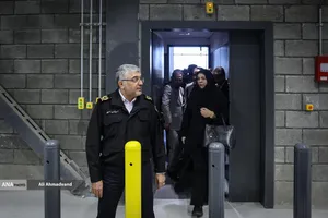 سردار تیمور حسینی رئیس پلیس راهور فراجا در مرکز آزمون&zwnj;های ایمنی و کیفیت خودرو