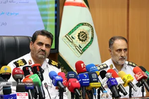 نشست خبری سردار موسوی پور رئیس پلیس راهور تهران بزرگ