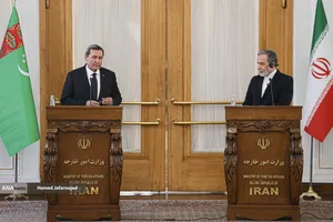 کنفرانس خبری سیدعباس عراقچی وزیر امورخارجه و رشید مردوف وزیر امور خارجه ترکمنستان 