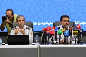 نشست خبری قدرت الله محمدی مدیرعامل سازمان آتش نشانی و خدمات ایمنی شهرداری تهران