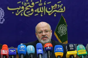 خالد قدومی نماینده حماس در ایران در نشست خبری سومین سالگرد طوفان الاقصی