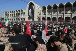 مراسم اقامه نماز بر پیکر امام شهید امت