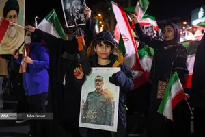 مراسم عزاداری در سوگ رهبر شهید انقلاب - میدان تجریش