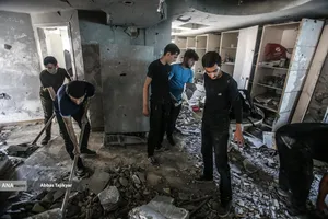 کمک نیروهای جهادی به جنگ زدگان