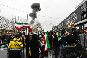 بمباران جنگنده های رژیم صهیونیستی - آمریکایی در راهپیمایی روز قدس تهران 1404