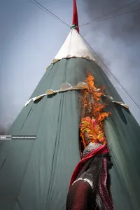 خیمه سوزان ظهر عاشورا - چهارراه گلوبندک تهران