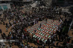 تشییع پیکر 112 شهید فلسطینی
