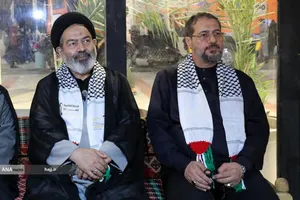 بازدید حجت&zwnj;الاسلام سیدعبدالفتاح نواب، نماینده ولی&zwnj;فقیه در امور حج و زیارت از موکب الاقصی فلسطینیان در مسیر مشایه و کربلای معلی 