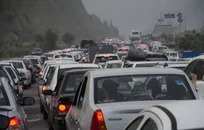 ترافیک سنگین در جاده چالوس