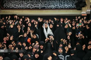 مراسم عزاداری شب هفتم محرم در حسینیه امام خمینی(ره)