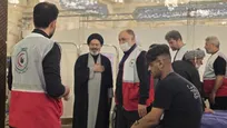 بازدید مسئولان حج و زیارت از مرکز پزشکی هلال‌احمر در نجف