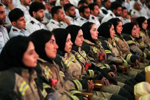 مراسم بزرگداشت روز آتش&zwnj;نشان در برج میلاد تهران