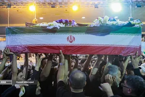 تشییع و خاکسپاری شهدای حملات رژیم صهیونیستی در قطعه42 بهشت زهرا(س)