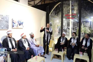 بازدید حجت&zwnj;الاسلام سیدعبدالفتاح نواب، نماینده ولی&zwnj;فقیه در امور حج و زیارت از موکب الاقصی فلسطینیان در مسیر مشایه و کربلای معلی 