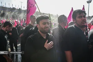 مراسم وداع با رهبر شهید انقلاب حضرت آیت الله سیدعلی خامنه&zwnj;ای (ره) و خانواده ایشان