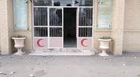 تخریب ساختمان و تجهیزات اداری و امدادی هلال‌ احمر شهر بابک کرمان