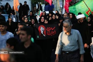 پیاده روی جاماندگان اربعین در ساری