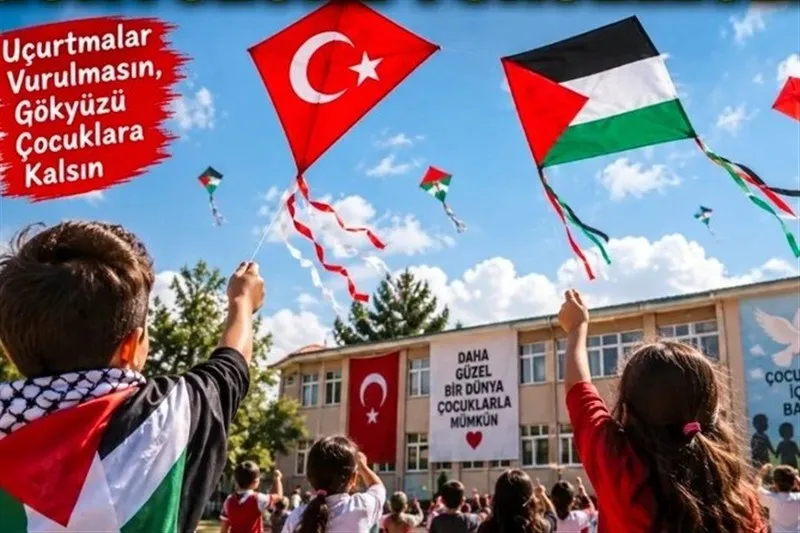 همبستگی کودکان ترکیه با کودکان فلسطین