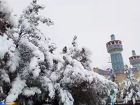 دانشگاه آزاد قم در یک روز برفی