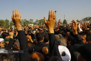 تشییع پیکر سردار شهید امیر علی حاجی زاده و و سردار محمود باقری فرمانده موشکی این نیرو