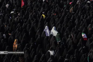 آیین بدرقه و تشییع رهبر شهید در مسجد مقدس جمکران