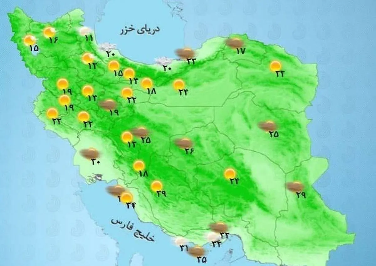 سامانه بارشی جمعه وارد ایران می‌شود 
