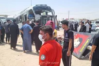 تصادف مینی‌بوس حامل زائران ایرانی در محور نجف به کربلا ۱۶ مصدوم برجای گذاشت