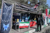 موکب‌های دانشگاه آزاد اسلامی در مراسم وداع و تشییع رهبر شهید انقلاب