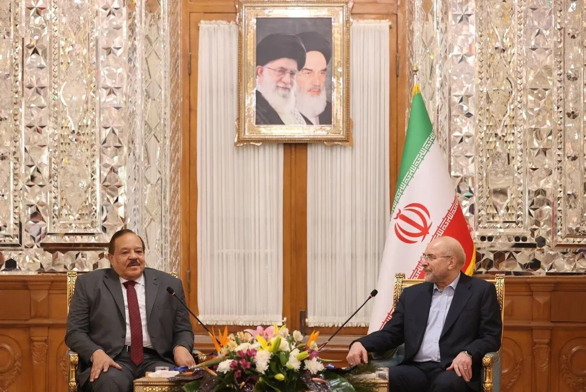 قالیباف: ایران بر استقرار ثبات در سودان تأکید دارد/ احمدالشریف: از حمایت‌های ایران از ثبات در سودان قدردانی می‌کنیم