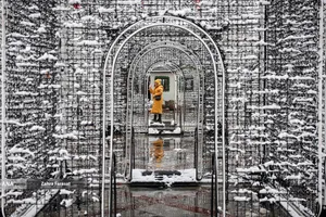 بارش برف زمستانی در تهران 