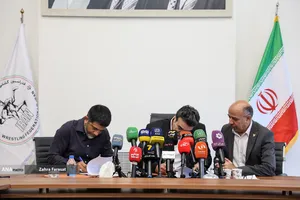 مراسم امضای تفاهم&zwnj;نامه همکاری فدراسیون کشتی و دانشگاه آزاد اسلامی