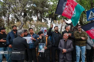 مراسم تشییع پیکر مطهر ۱۲ شهید جنگ رمضان
