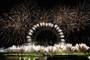 آغاز سال نو میلادی 2025 در لندن، انگلیس