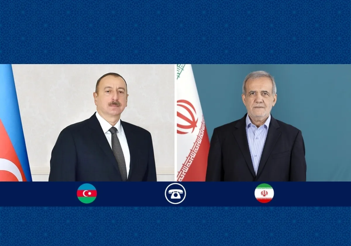 پزشکیان: اخبار تعرض ریزپرنده‌های رژیم صهیونیستی به ایران از آسمان جمهوری آذربایجان بررسی شود/ علی‌اف: اجازه نمی‌دهیم از آسمان ما علیه کشورهای دوست استفاده شود