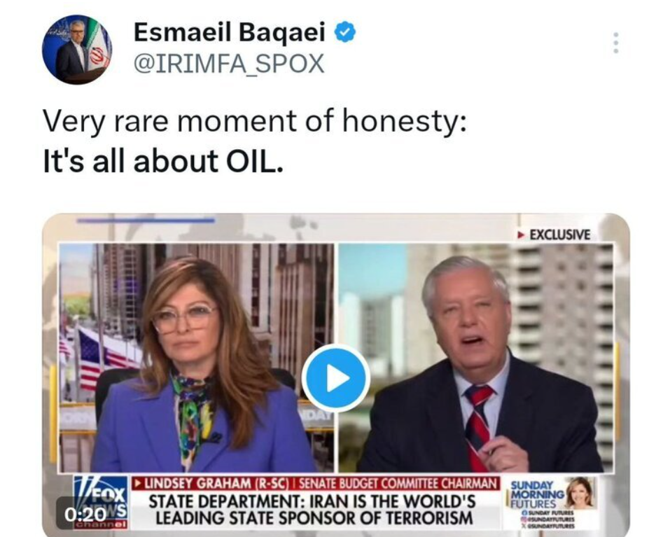 سخنگوی وزارت خارجه: پس مسئله، نفت است! سخنگوی وزارت خارجه: پس مسئله، نفت است!