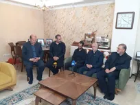 دیدار رئیس بنیاد شهید با خانواده شهیدان حاجی‌سلطانی و مکتبی از شهدای حملات ترویستی اسرائیل