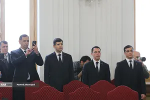 هیات همراه رشید مردوف وزیر امور خارجه ترکمنستان 