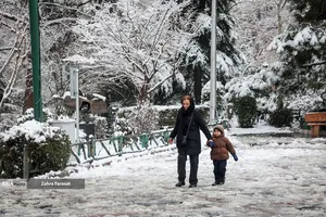 بارش برف زمستانی در تهران 