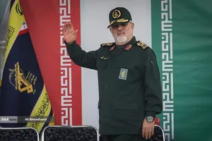 سرلشکر پاسدار محمد پاکپور فرمانده کل سپاه پاسداران انقلاب اسلامی در رزمایش اقتدار بسیج پایتخت
