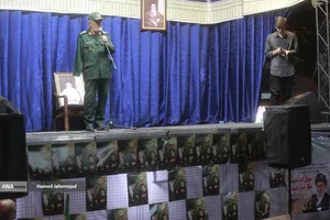 سخنرانی سردار حسن رستگار پناه رئیس مرکز مطالعات امنیت ملی ستاد کل نیروهای مسلح در موج هشتاد و یکم حماسه حضور مردم - خیابان پیروزی چهارراه نبرد