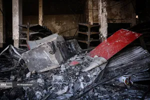 تخریب و آتش سوزی اموال عمومی در تهران