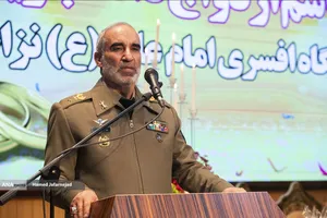 سخنرانی امیر سرتیپ جهانشاهی فرمانده نیروی زمینی ارتش در مراسم ازدواج دانشجویی دانشگاه افسری امام علی(ع) نیروی زمینی ارتش