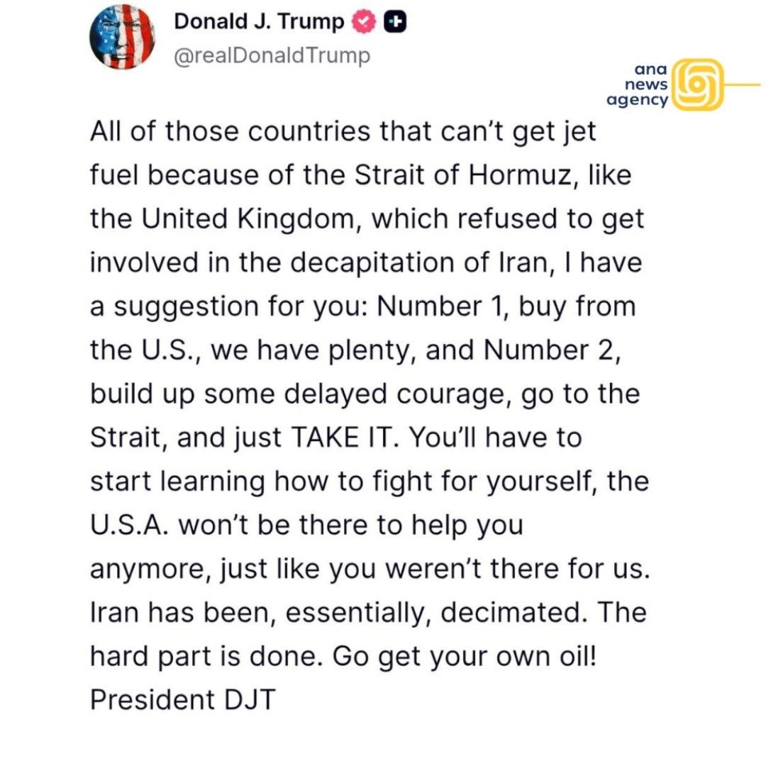 ترامپ بار دیگر خواستار «تصاحب تنگه هرمز» شد و متحدان آمریکا را تهدید کرد