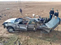 تصادف پژو ۴۰۵ جان ۲ عابر پیاده را گرفت