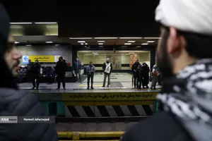 حضور مردم در متروی تهران - راهپیمایی روز قدس تهران