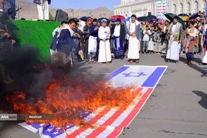 تظاهرات مردم یمن در حمایت از ایران