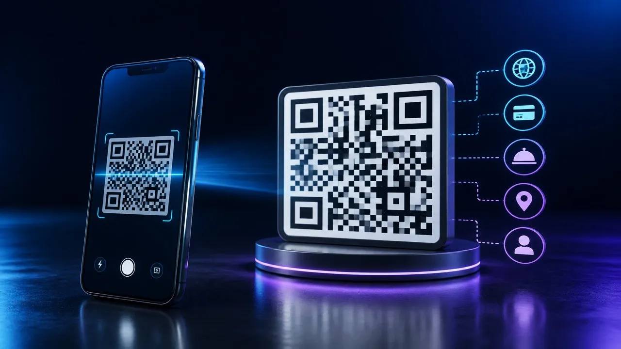 اسکن QR Code پویا برای اتصال به خدمات آنلاین 

